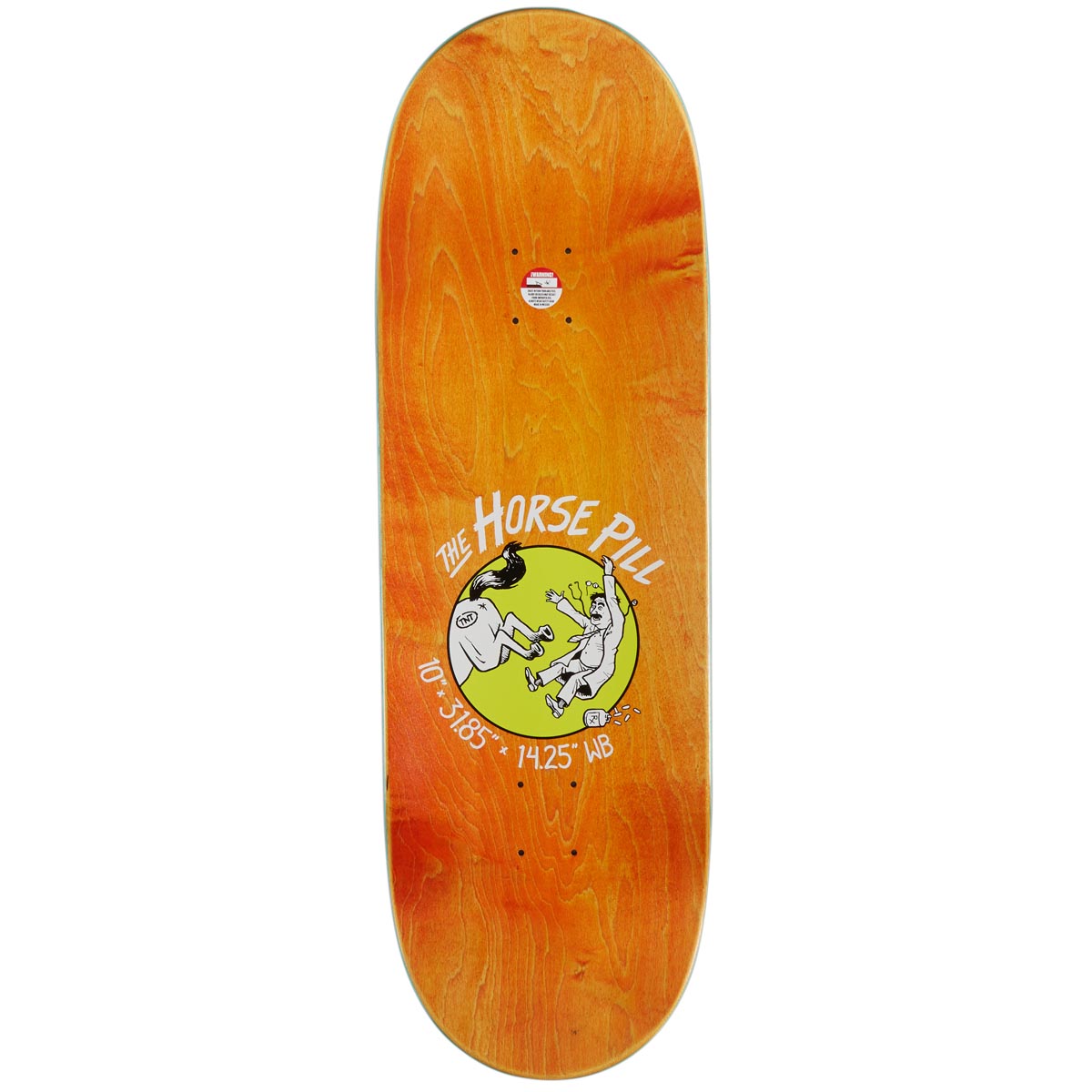 Anti-Hero Team Shaped Eagle Horse Pill Skateboard Complete - Yellow - 10.00"