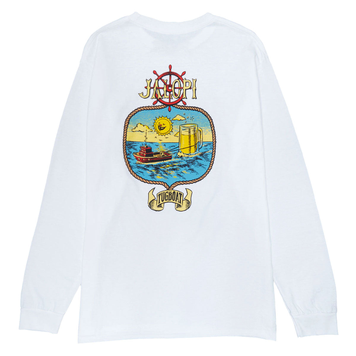 Anti-Hero Jalopi Tugboat Long Sleeve T-Shirt - White/Multi Color