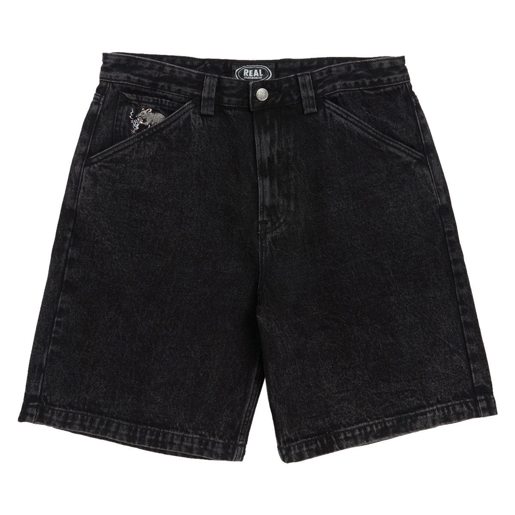 Real Street Cleaner Denim Shorts - Black Stone/Acid Wash