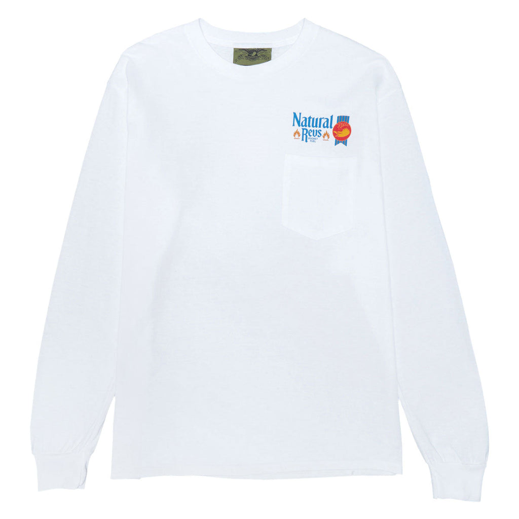 Anti-Hero Natty Revs Long Sleeve Pocket T-Shirt - White/Multi Color