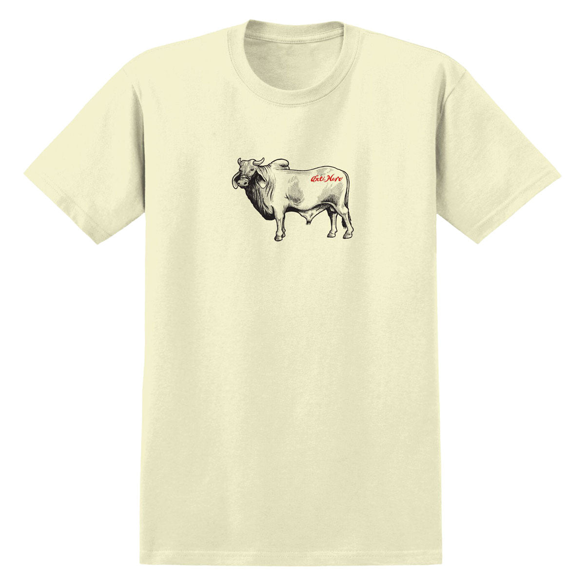 Anti-Hero Cow T-Shirt - Heather Cream