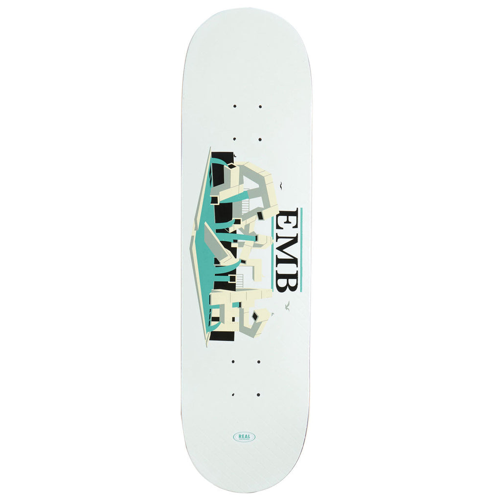 Real EMB Team Skateboard Deck - White - 8.50"