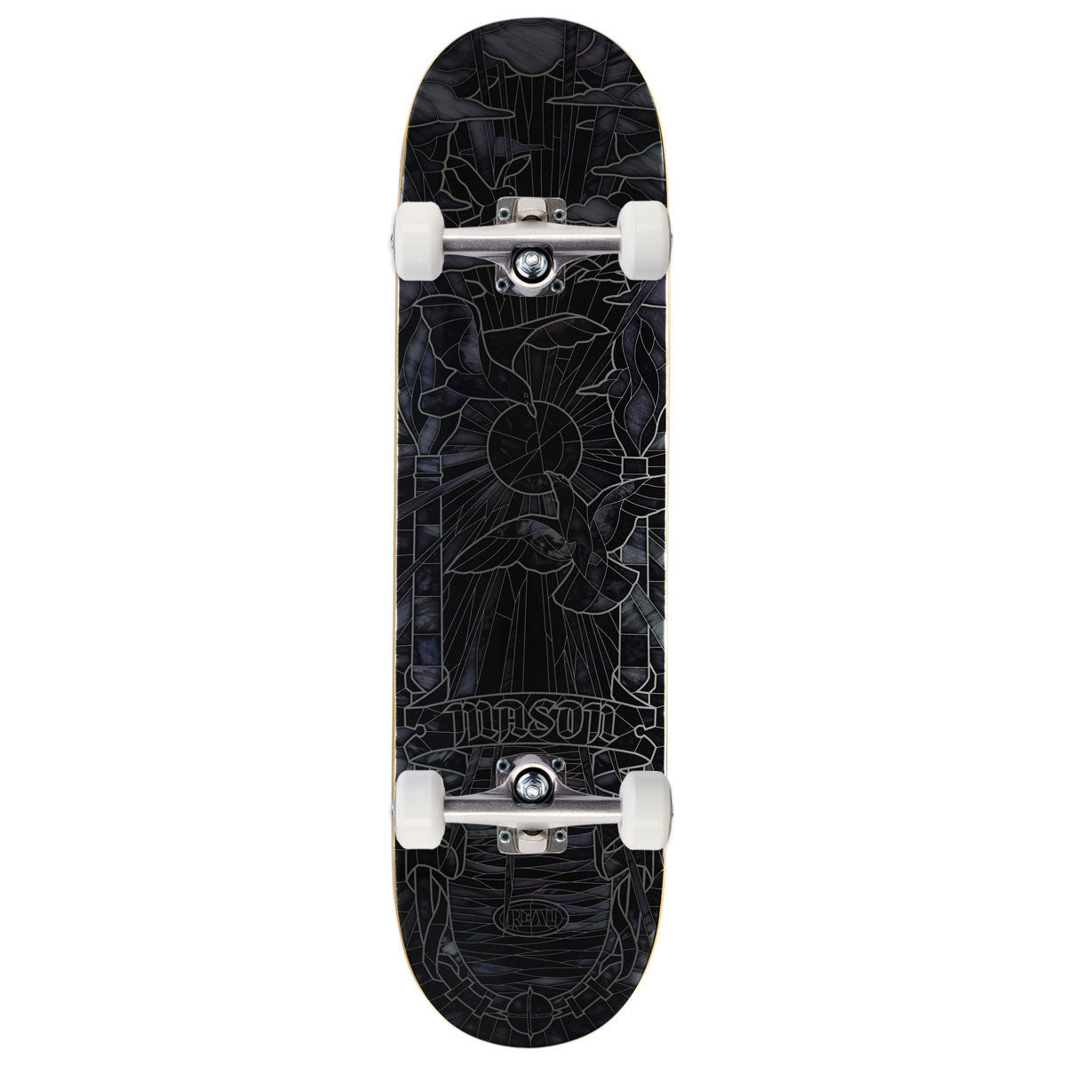 Real Mason Black Sunday Cathedral Skateboard Complete - Black - 8.25"