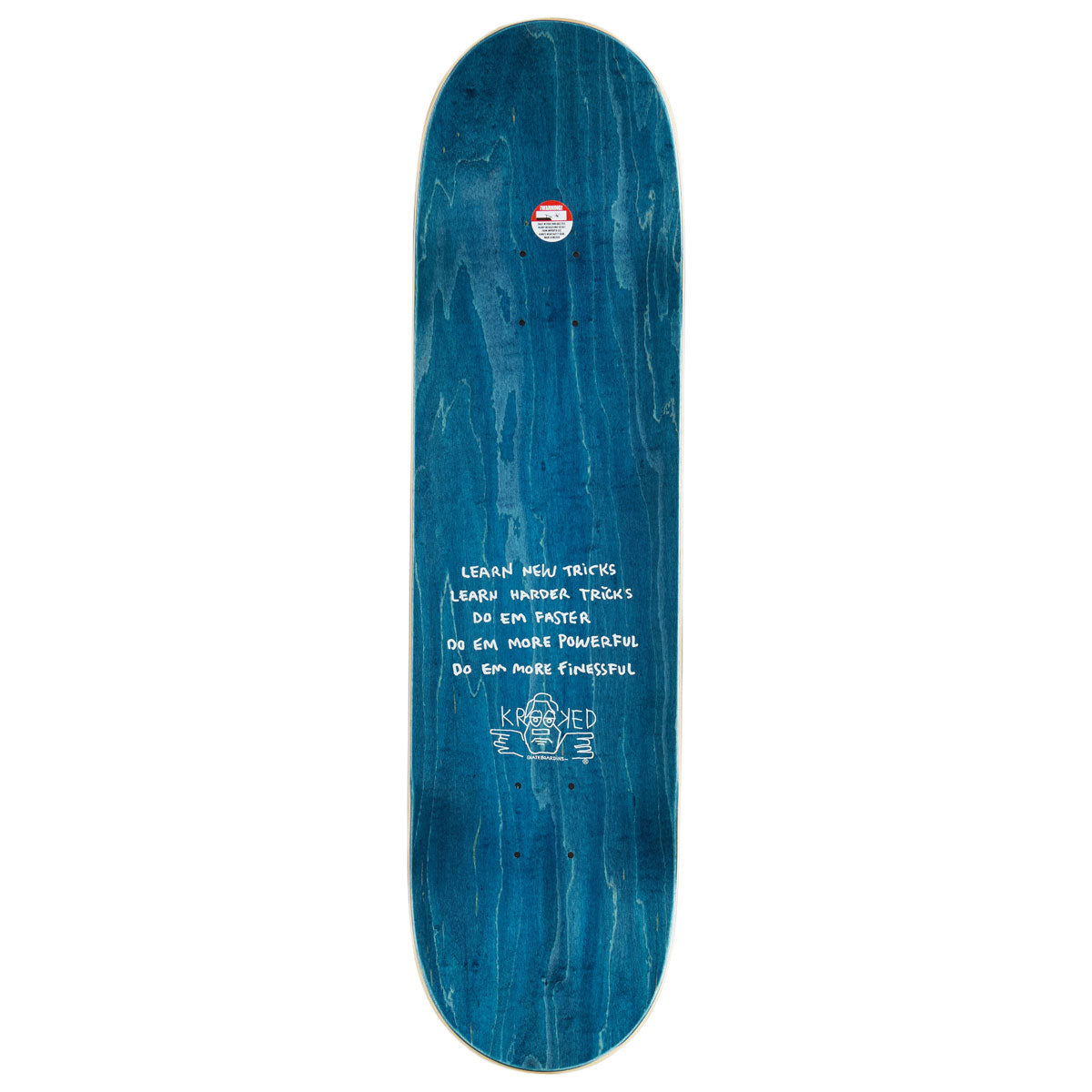 Krooked Una Swimmer Wheel Wells Skateboard Deck - Blue - 8.28"