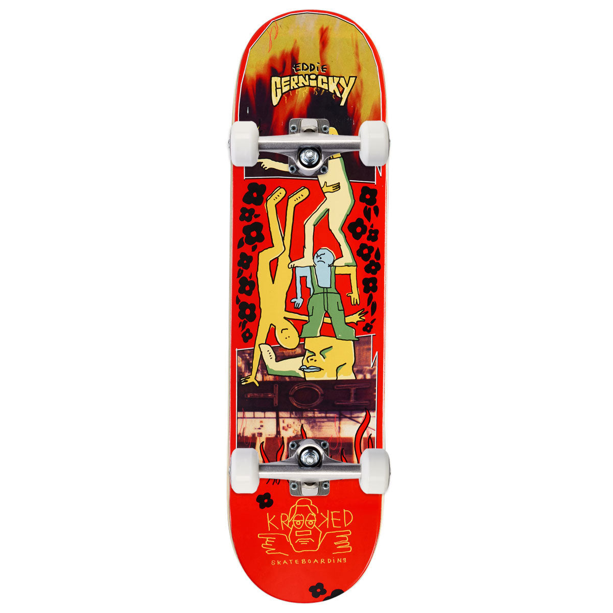 Krooked Cernicky Hot Skateboard Complete - Red - 8.25"