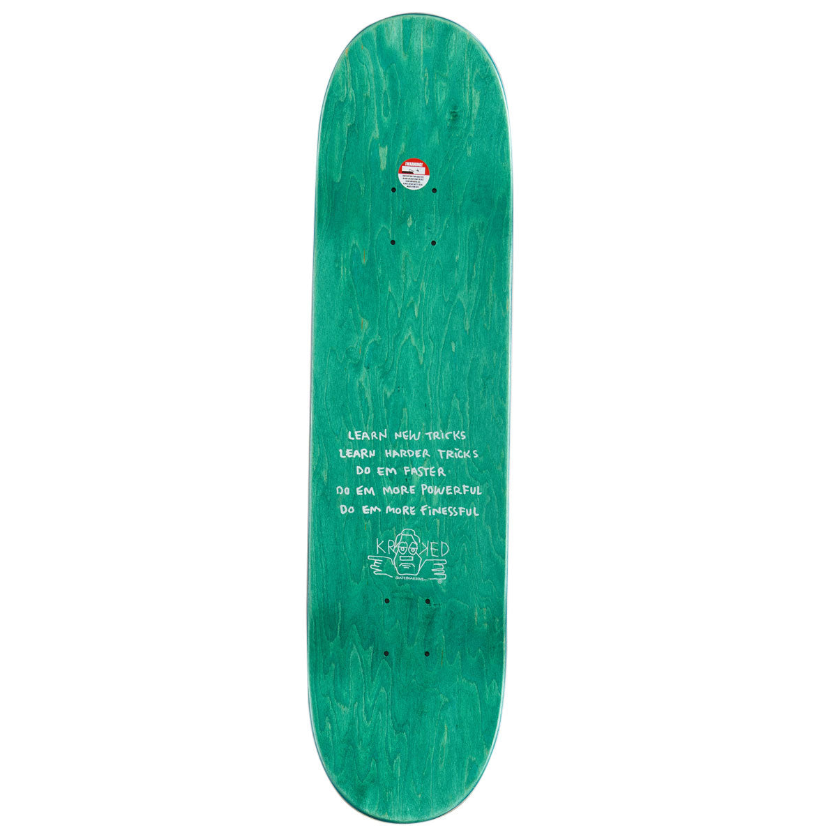 Krooked Team Eyes Skateboard Deck - Yellow II - 8.06"