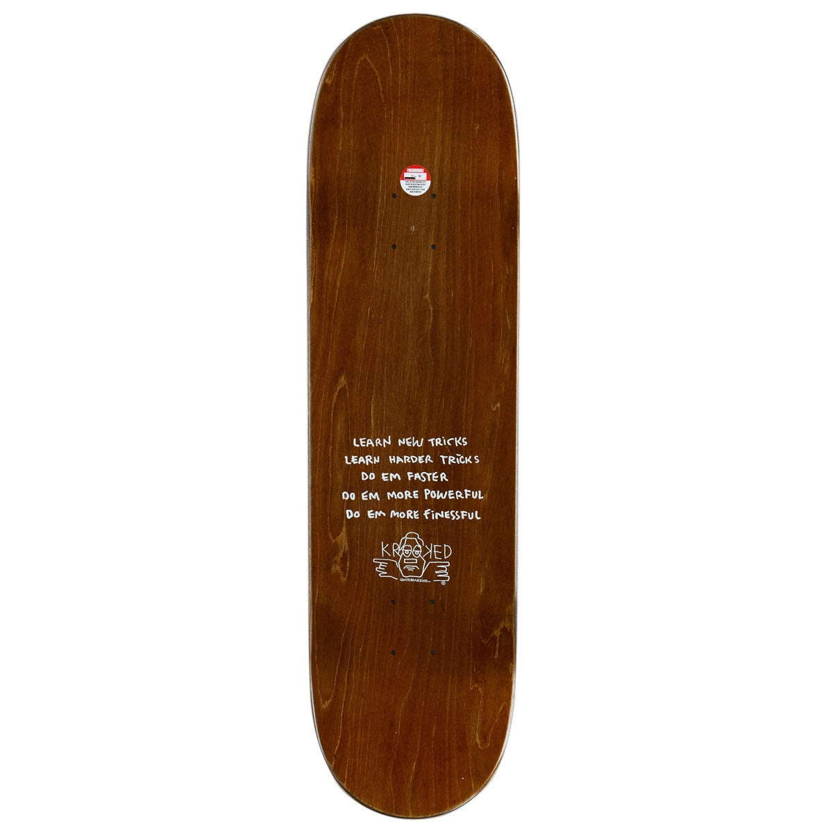 Krooked Team Eyes Skateboard Complete - Maroon - 8.75"