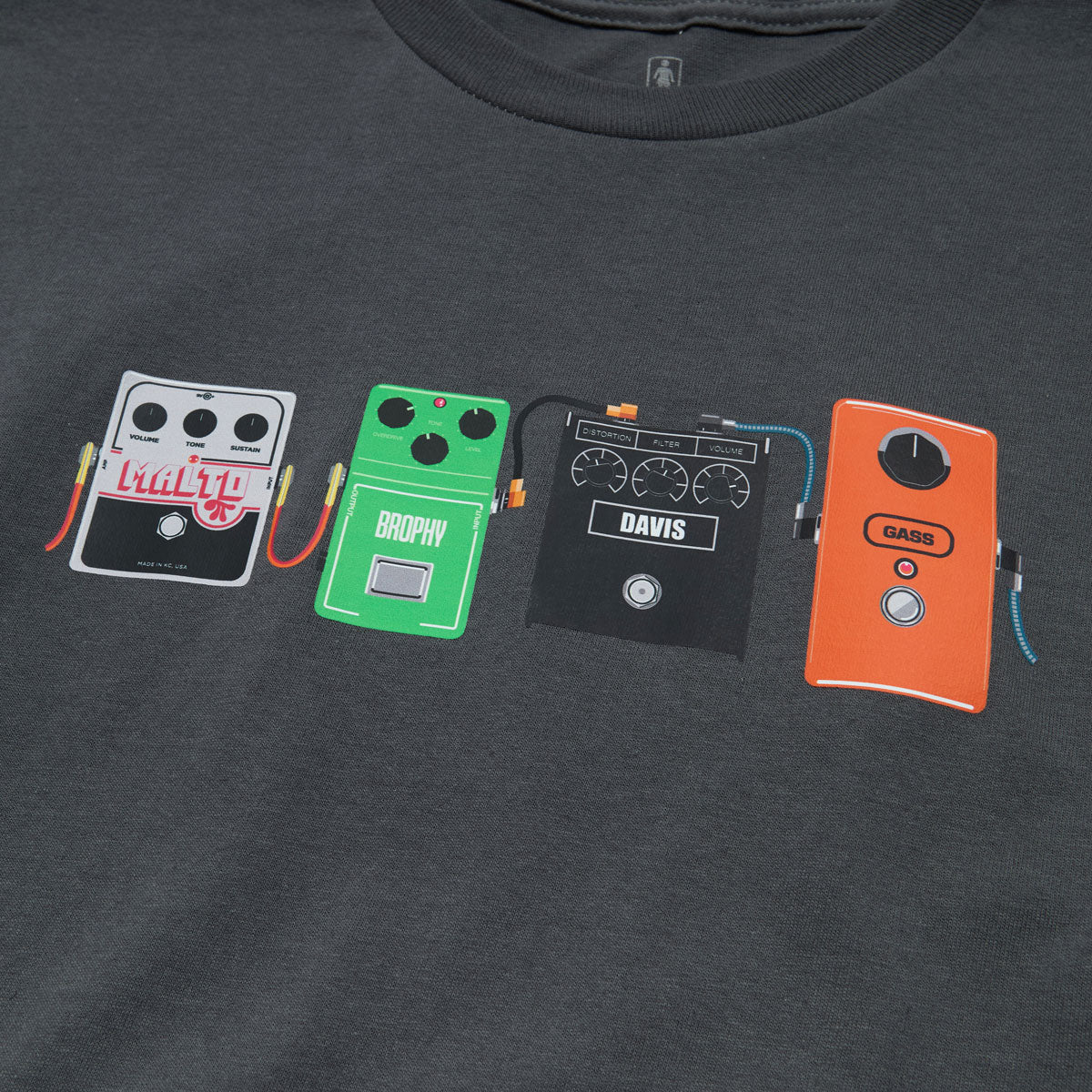 Girl Stomp Pedals T-Shirt - Charcoal