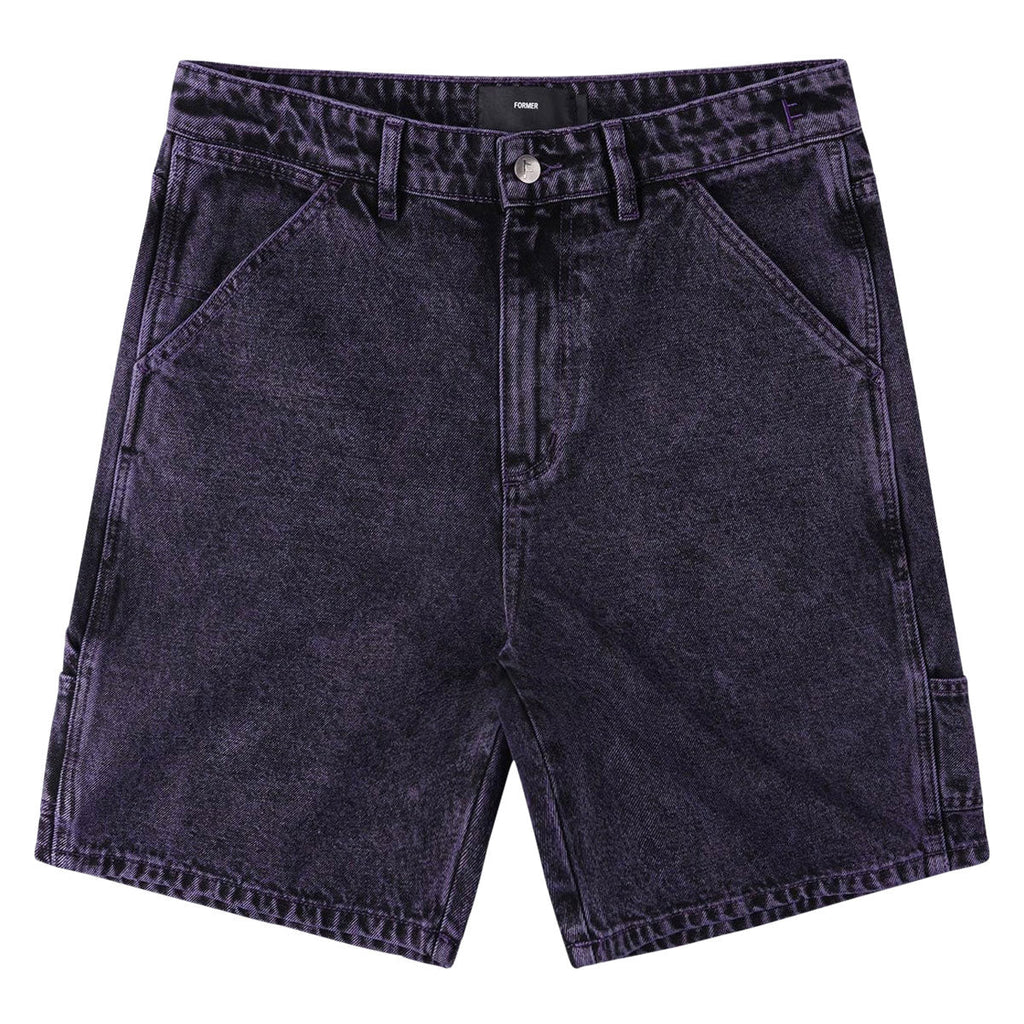 Former Distend Denim Walk Shorts - Washed Purple