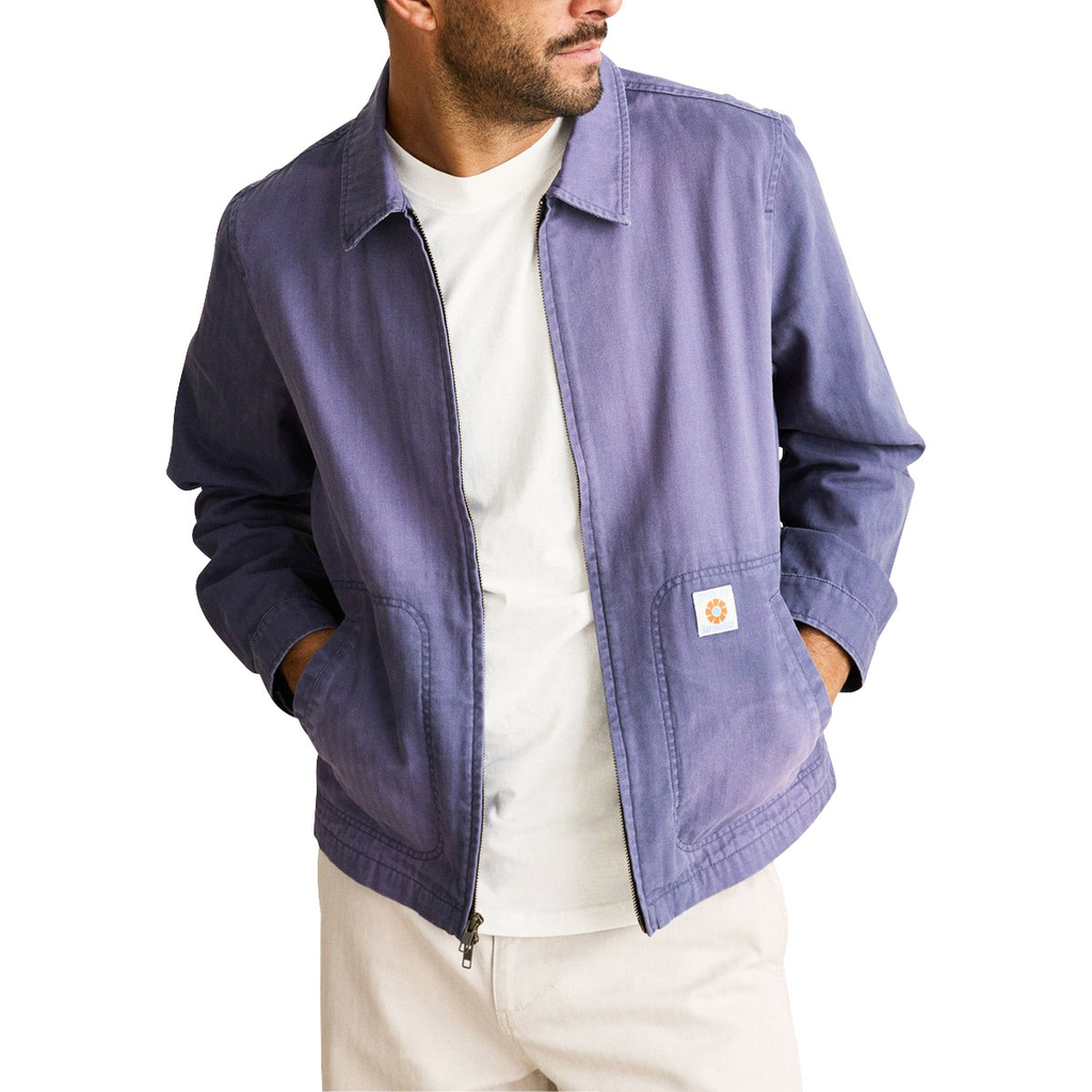 Rhythm Herringbone Sun Wash Jacket - Vintage Blue