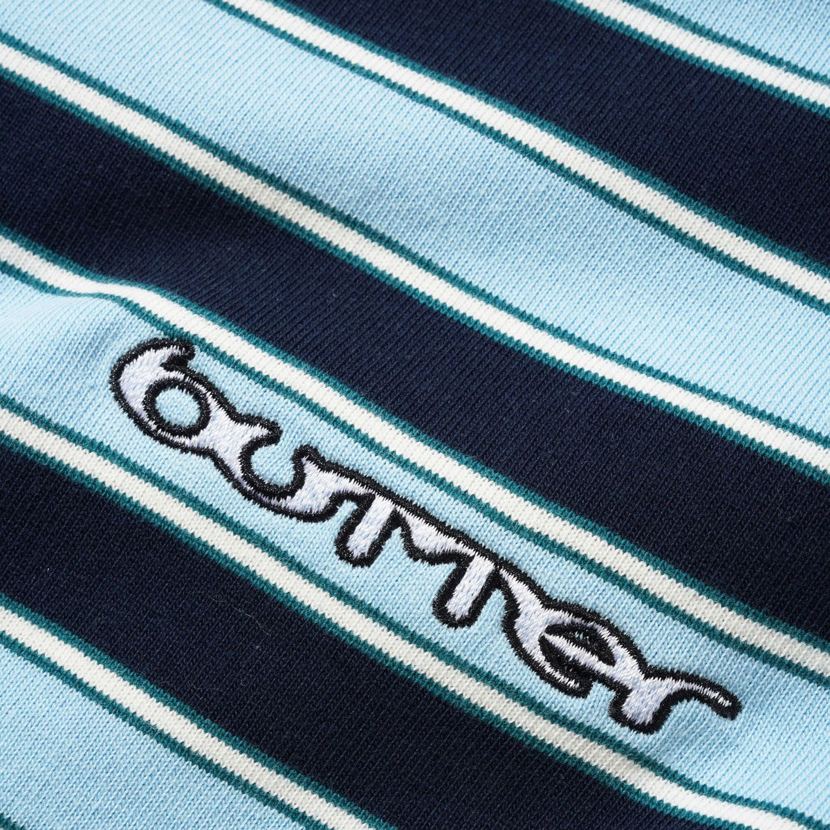 Butter Goods Witness Stripe Polo Shirt - Navy/Blue