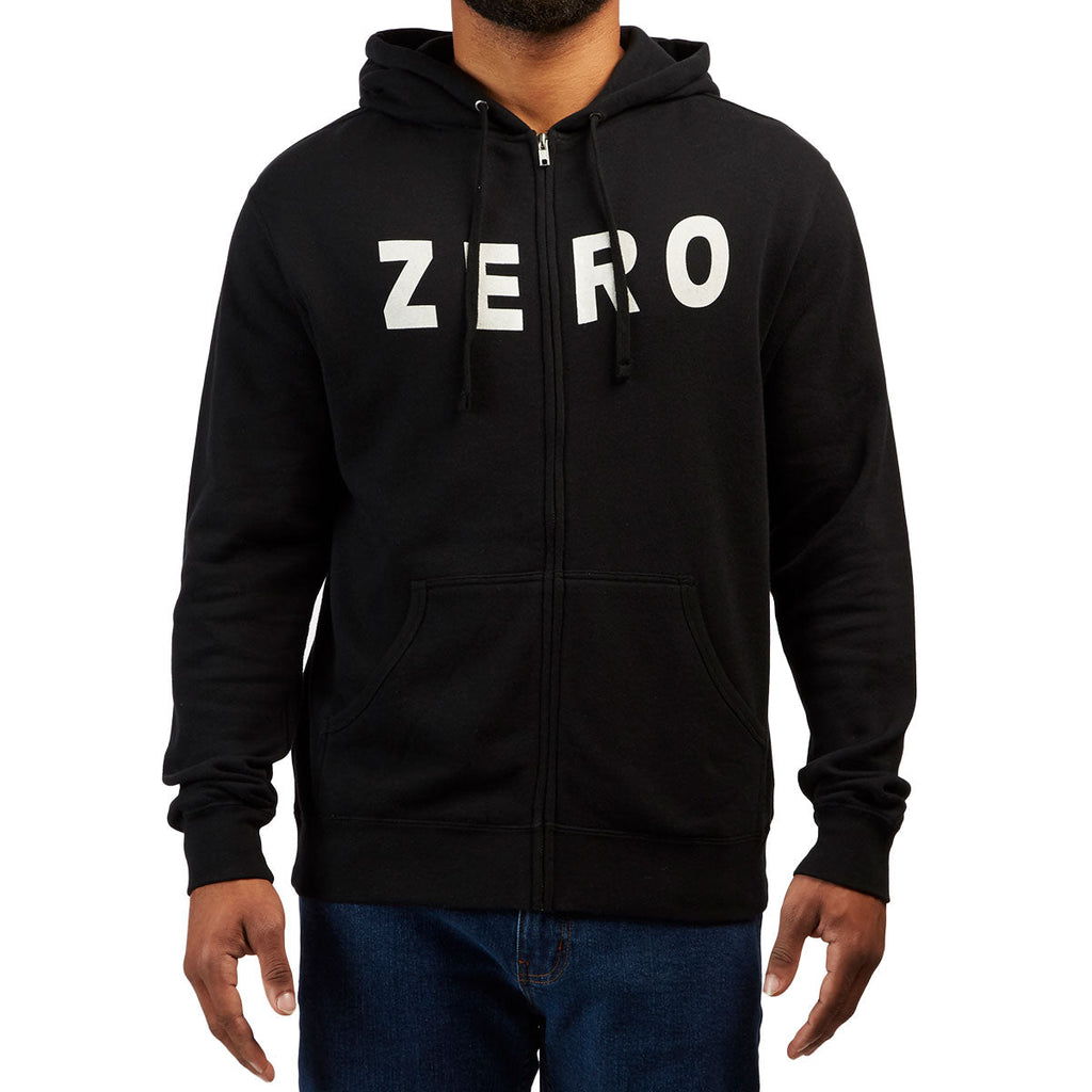 Zero Army Zip Up Hoodie - Black