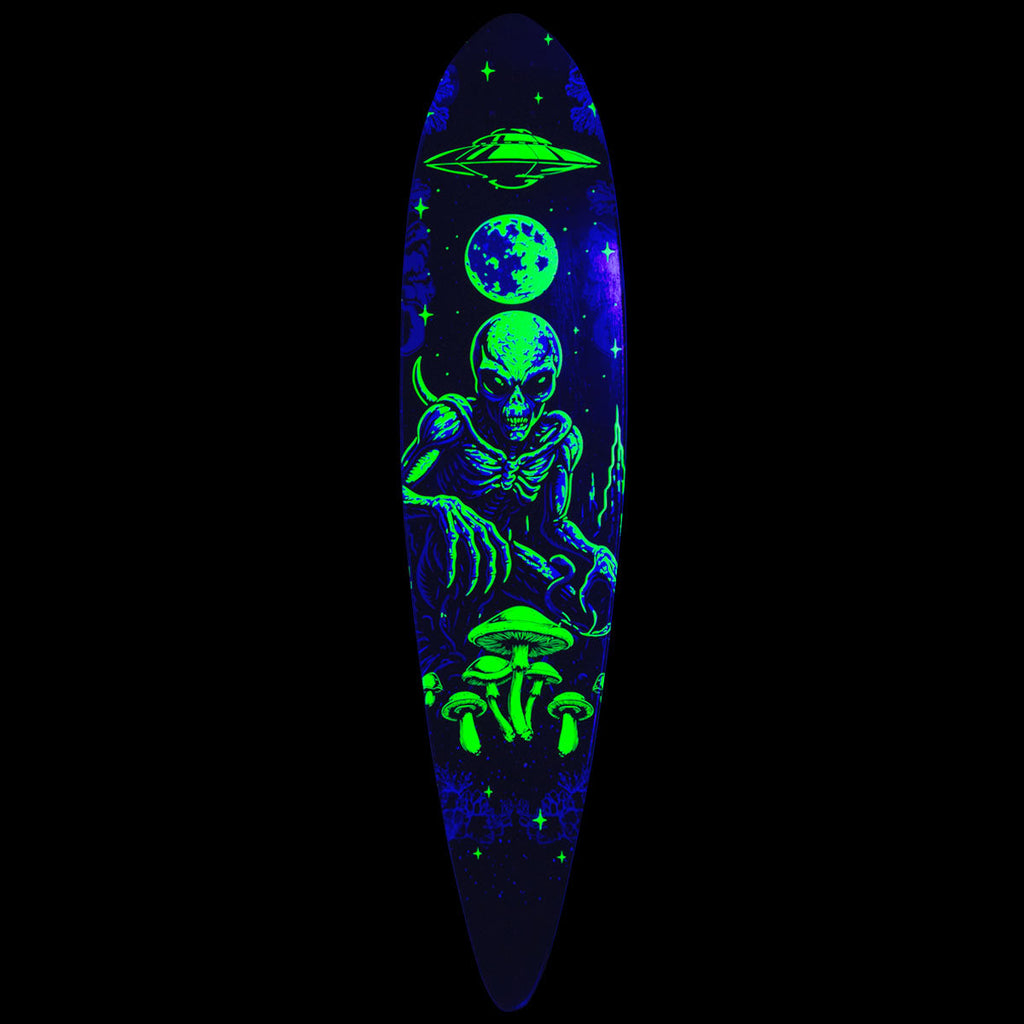 Daddies Mall Poster Blacklight Pintail Longboard Complete - Black/Glow