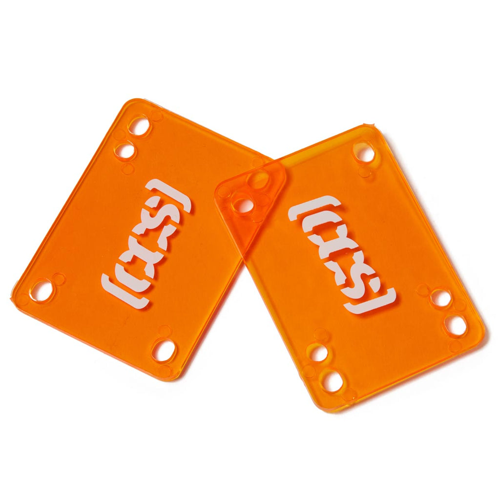 CCS Clear Skateboard Riser Pads - Orange - 1/8"