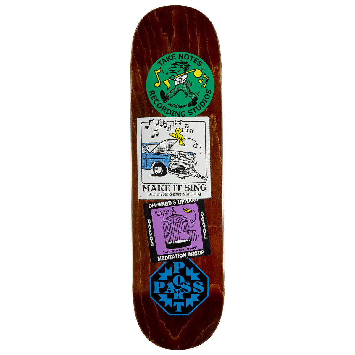 Passport Coaster Series Om-Ward And Upward Skateboard Deck - 8.375"
