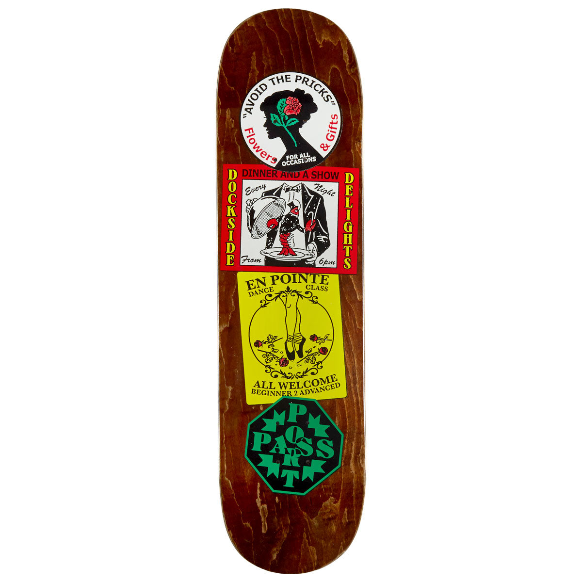Passport Coaster Series Flowers And Gifts Skateboard Deck - 8.125"