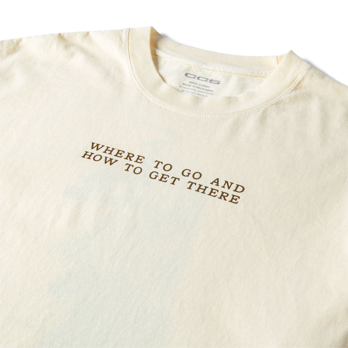 CCS x Zanereti Where To Go T-Shirt - Faded Cream