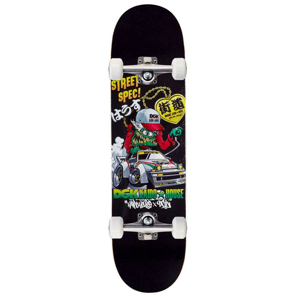DGK x Kaido House Wide Open Embossed Skateboard Complete - Black - 8.06"