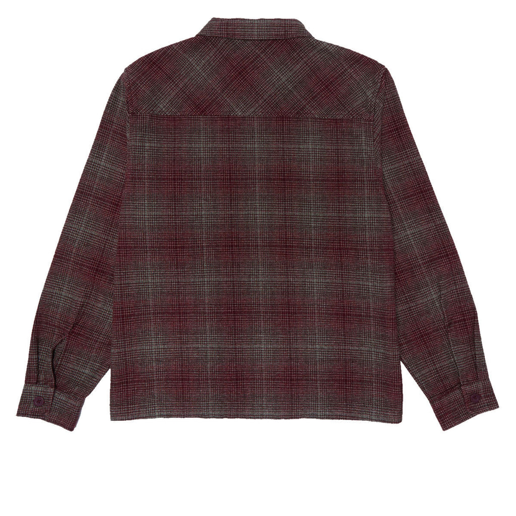 Quasi Grain Full Zip Shirt Jacket - Oxblood