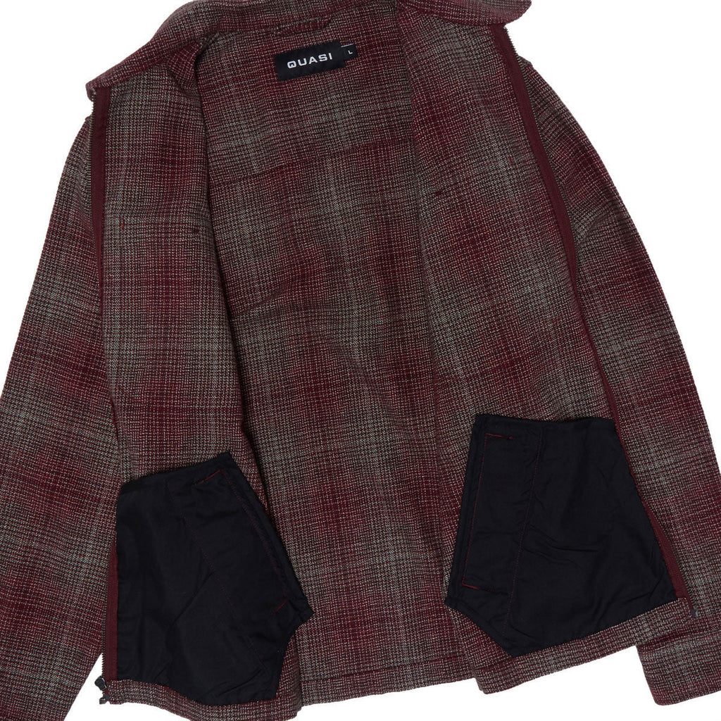 Quasi Grain Full Zip Shirt Jacket - Oxblood