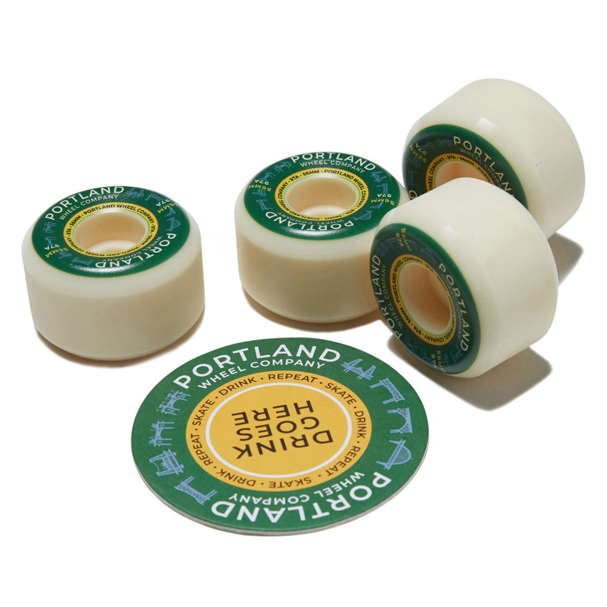 Portland Wheel Company Bridge Town 97d Skateboard Wheels - 56mm