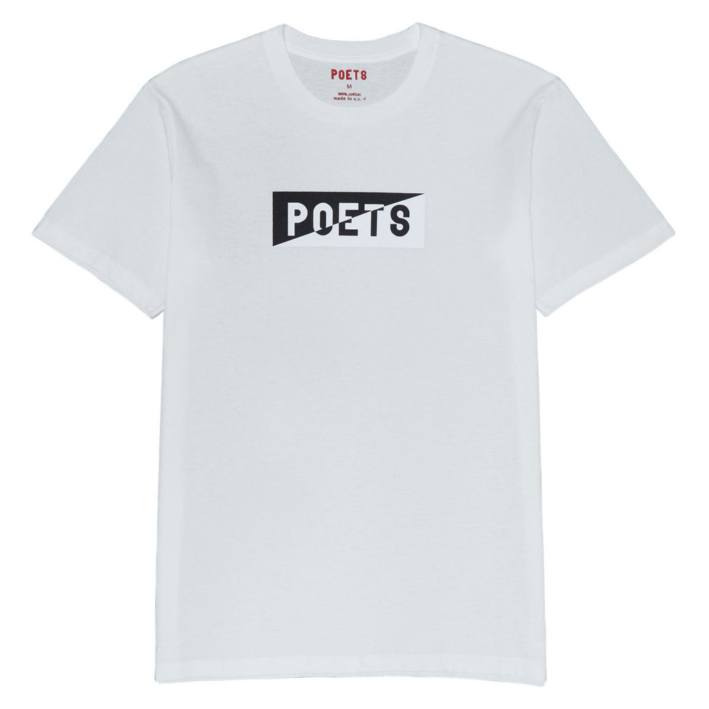 Poets Cinzano Screened T-Shirt - Natural White Cotton