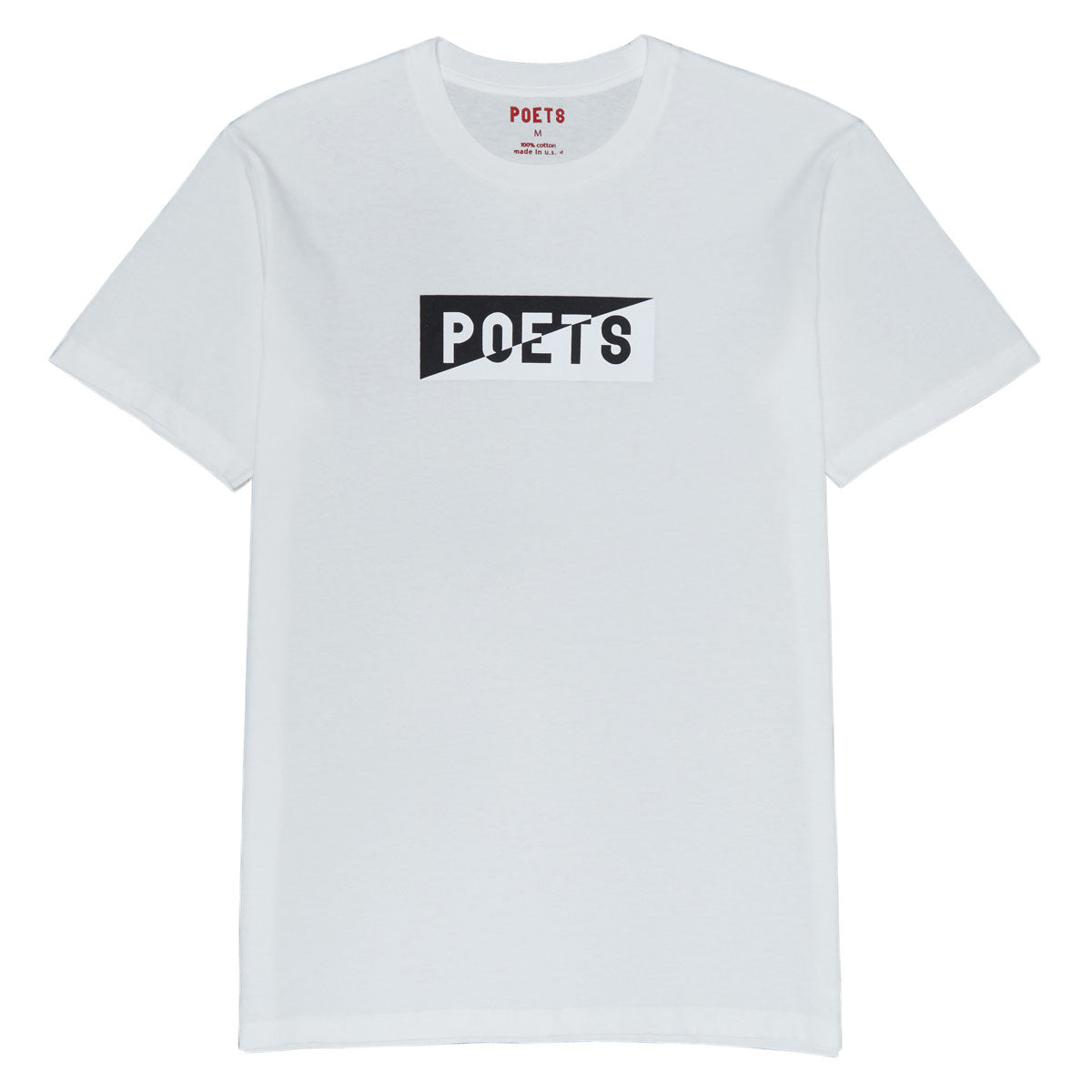 Poets Cinzano Screened T-Shirt - Natural White Cotton