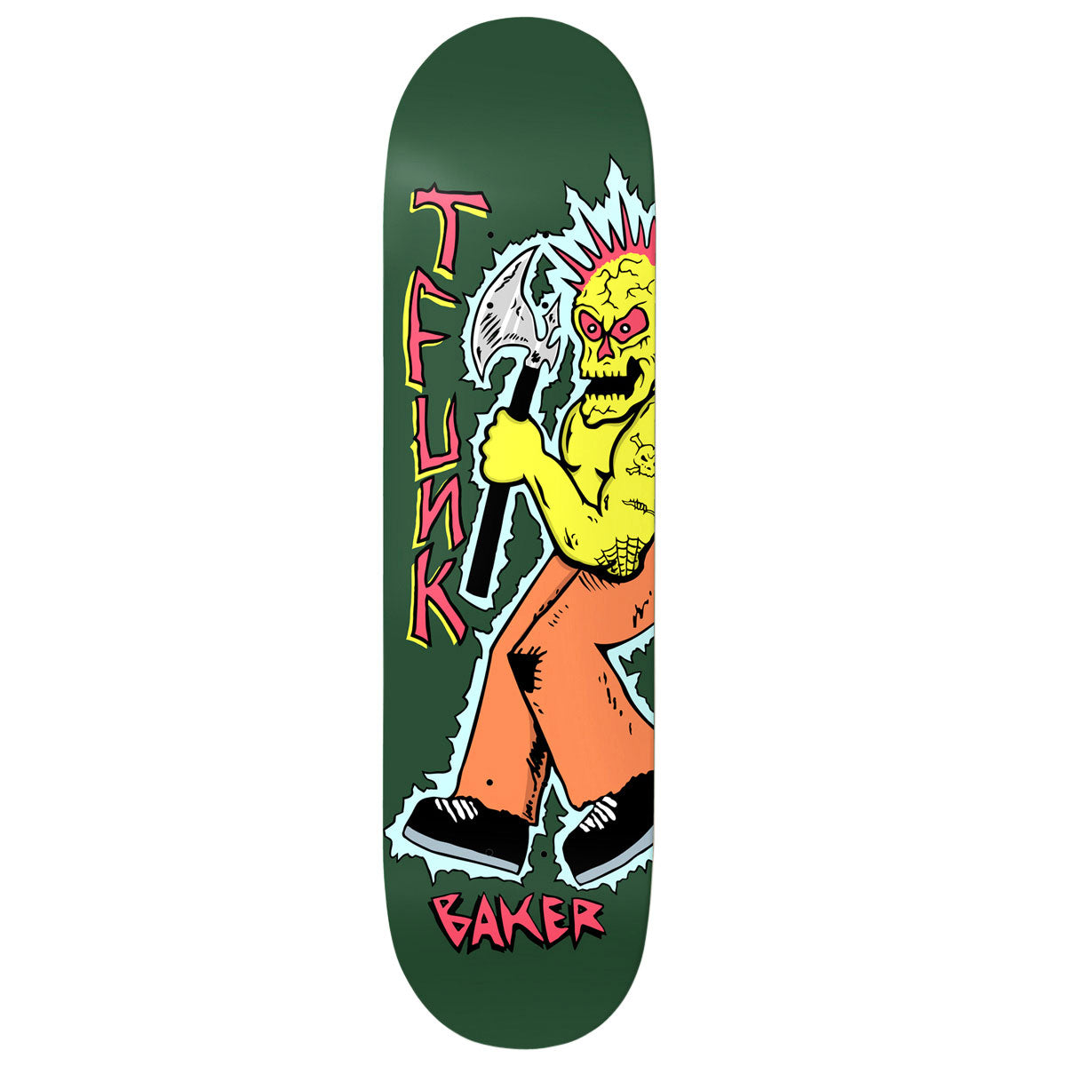 Baker Tristan T-Funk Funkhouser Axe Man Skateboard Deck - 8.388"