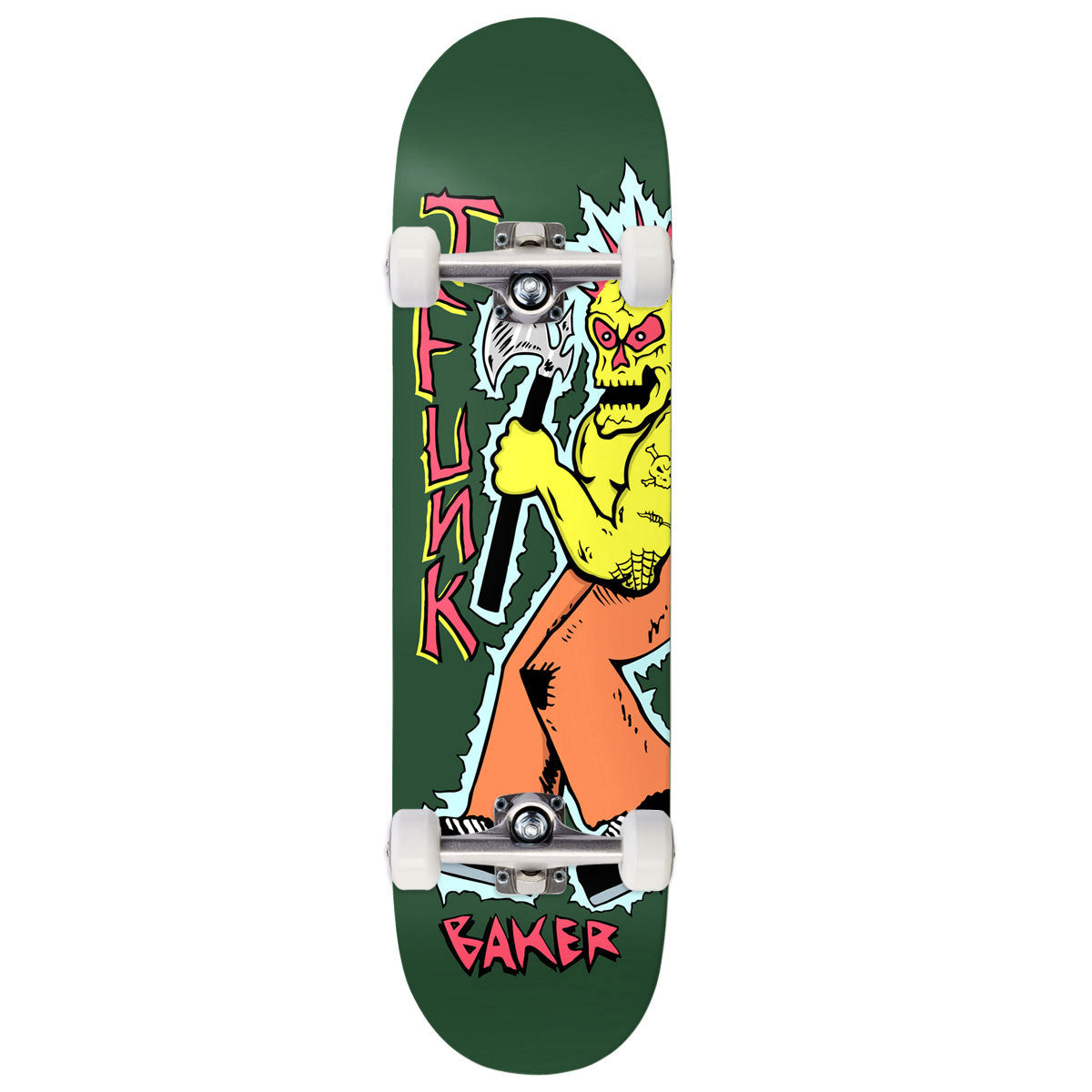 Baker Tristan T-Funk Funkhouser Axe Man Skateboard Complete - 8.388"