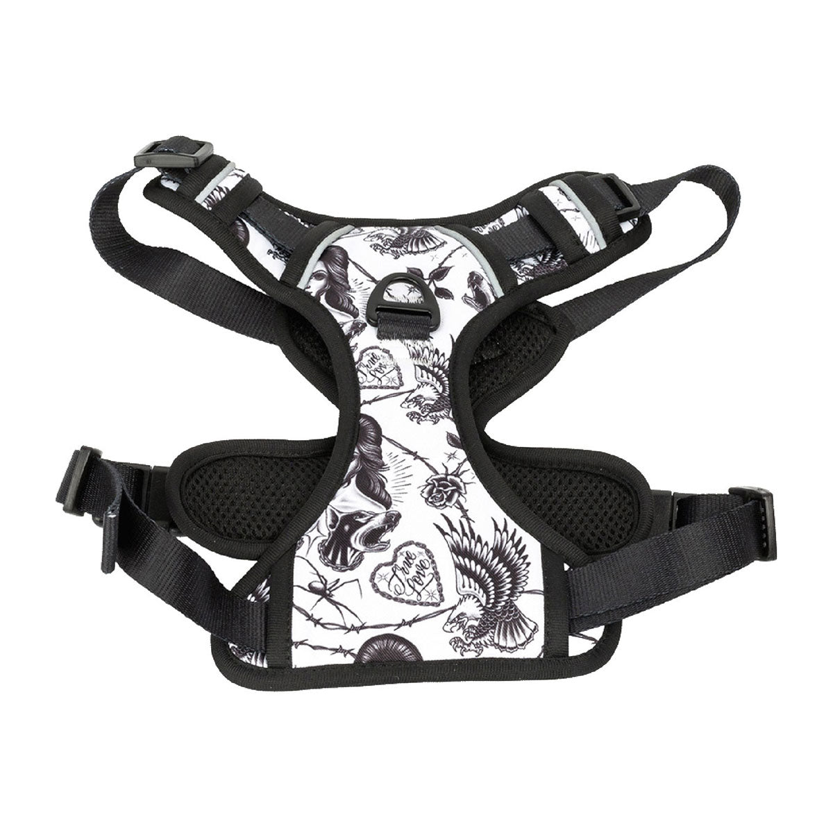 Party Animal x Tim Hendricks Dog Harness - Black/White