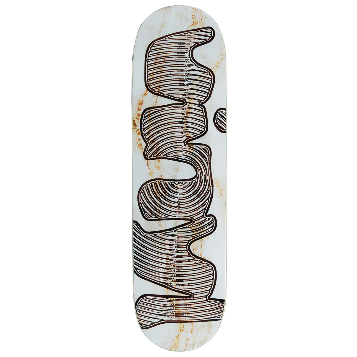 Vinyl Spiral Skateboard Deck - White Marble - 8.50"