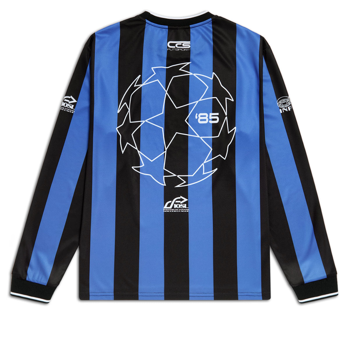 CCS Retro '85 Long Sleeve Soccer Jersey - Blue Stripe