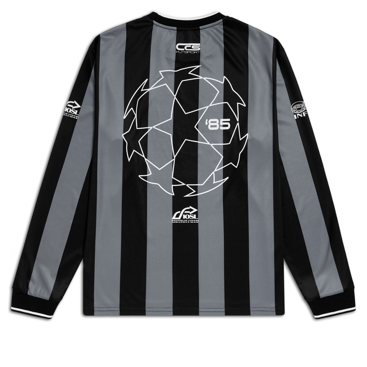CCS Retro '85 Long Sleeve Soccer Jersey - Black Stripe