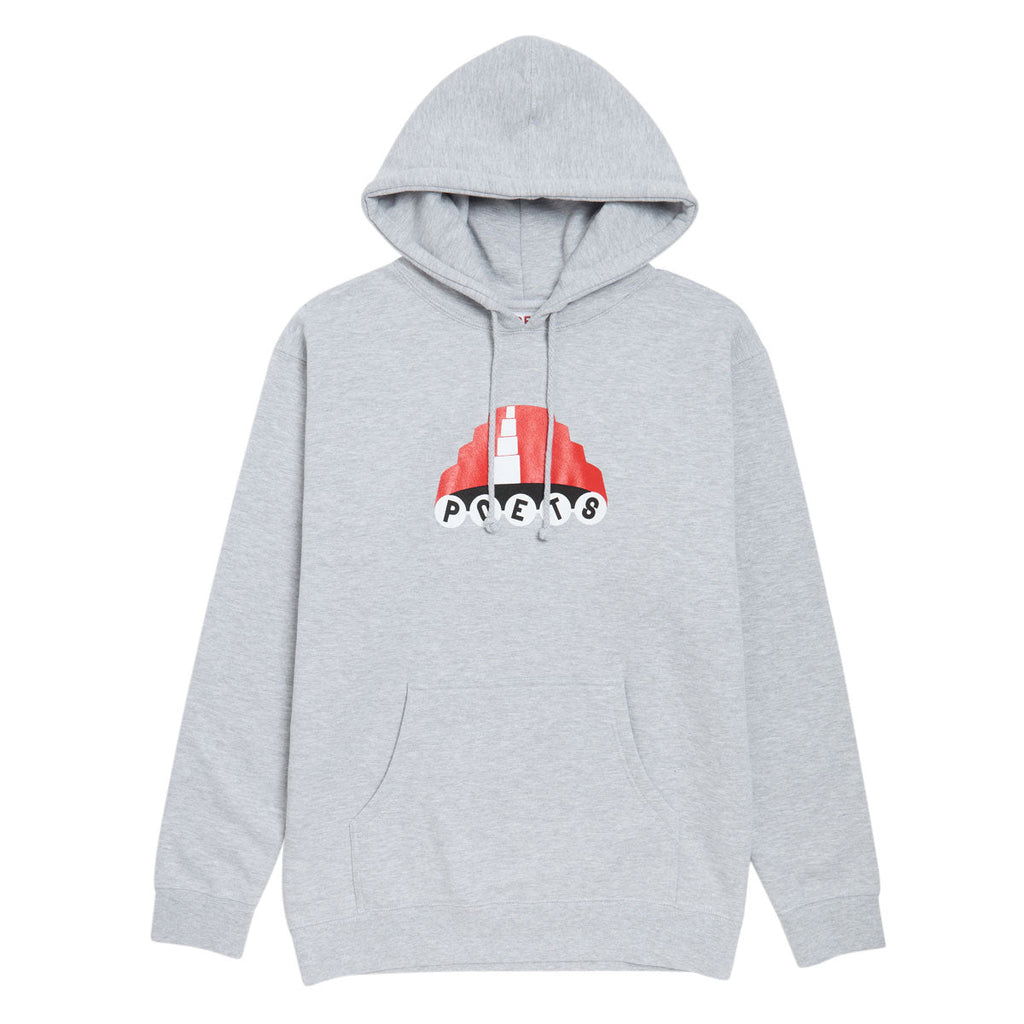 Poets Devo Screened Hoodie - Heather Grey