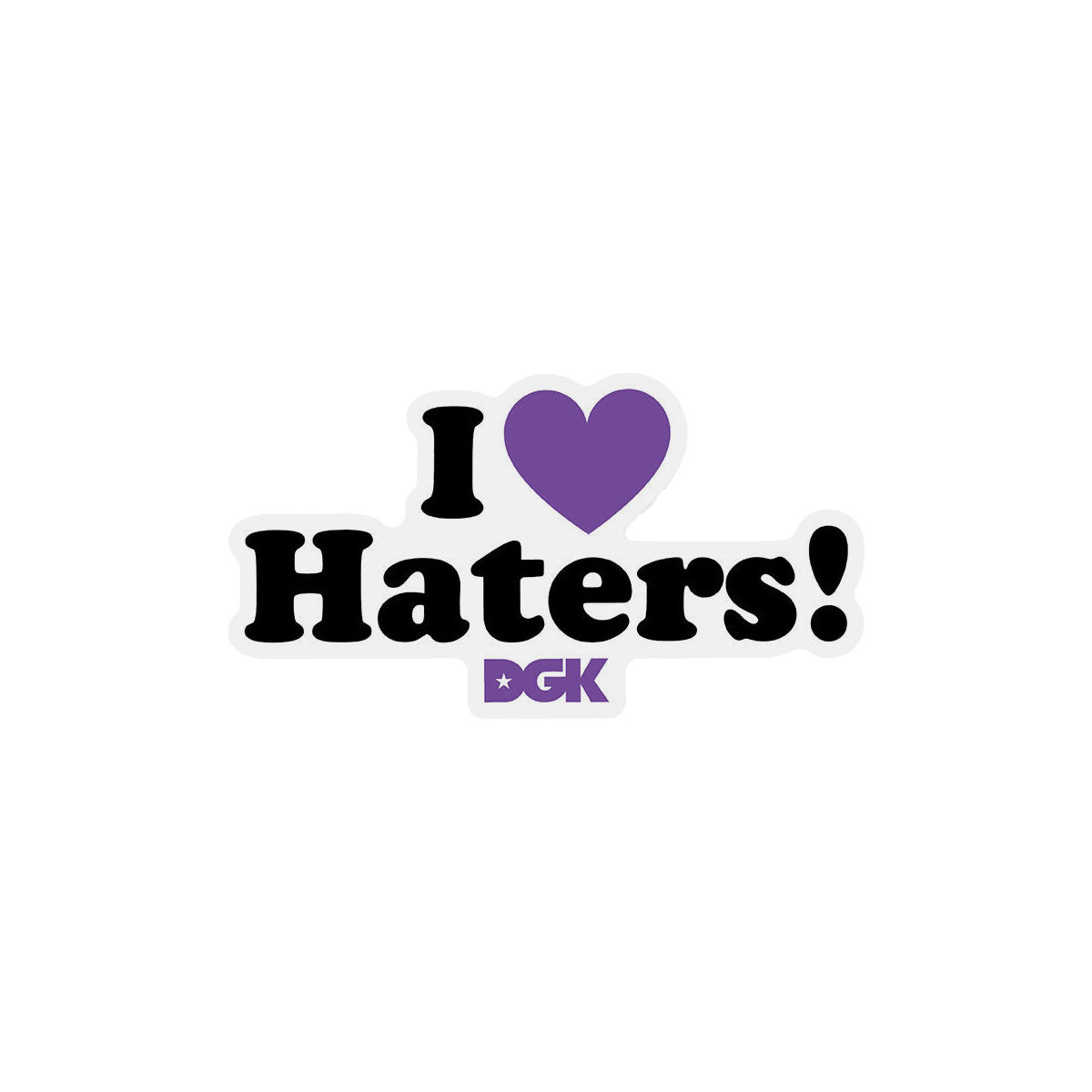 DGK Haters Sticker - Black