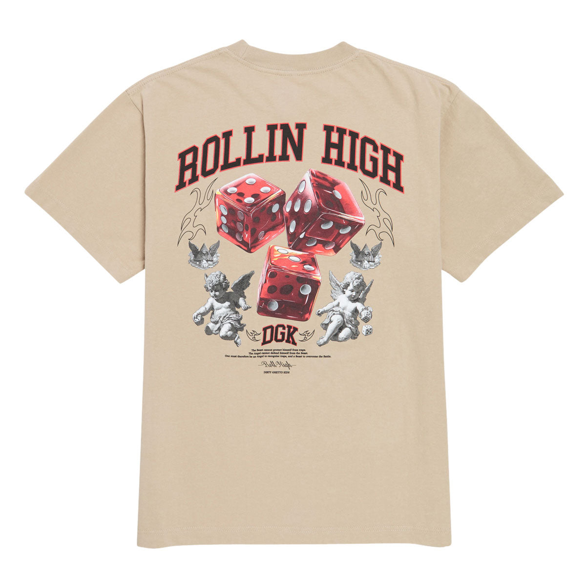 DGK No Traps Boxy Fit T-Shirt - Tan