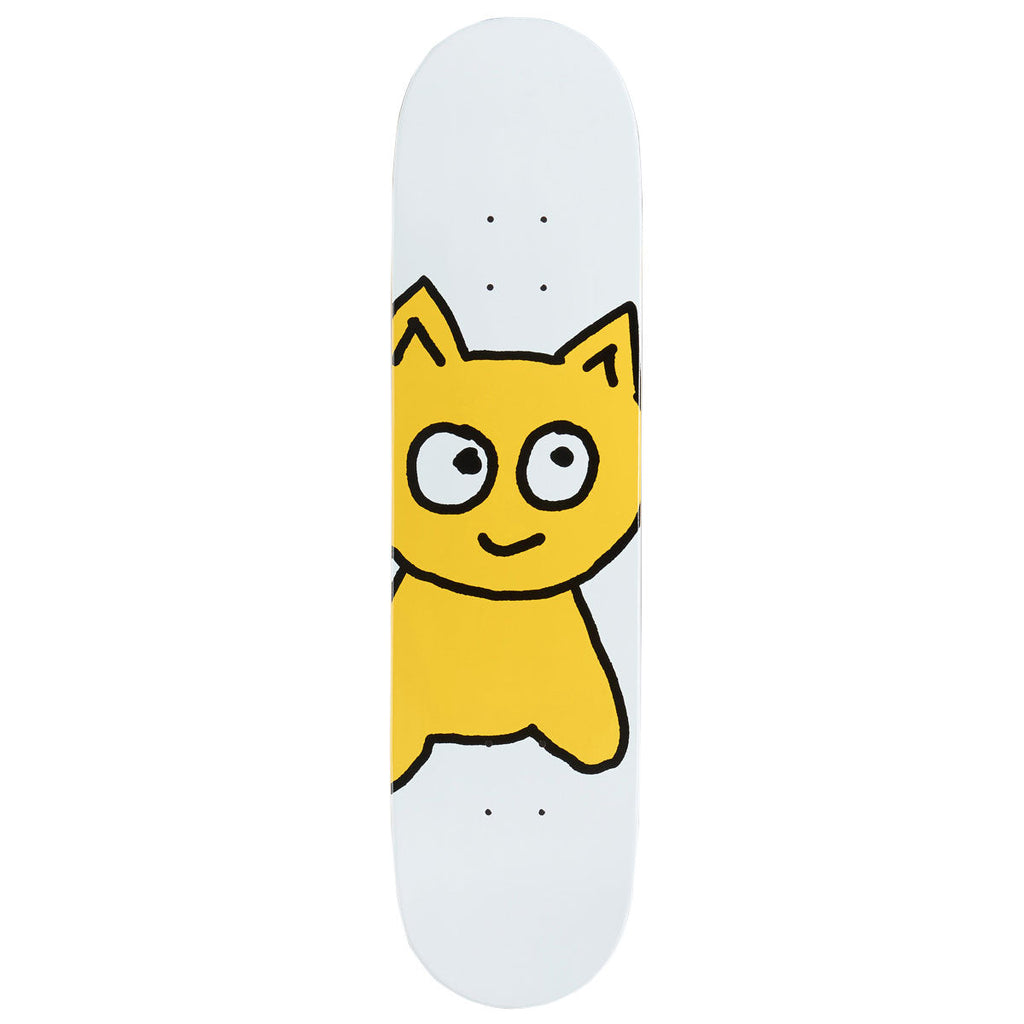 Meow Big Cat Skateboard Deck - White - 7.75"