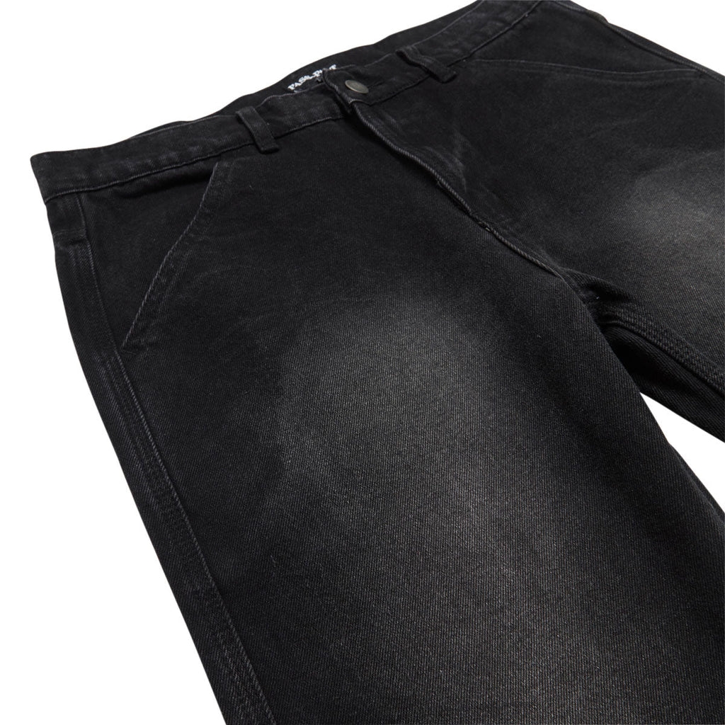 Passport Calligraphy Workers Club Straight Leg Jeans - Faded Wash Black