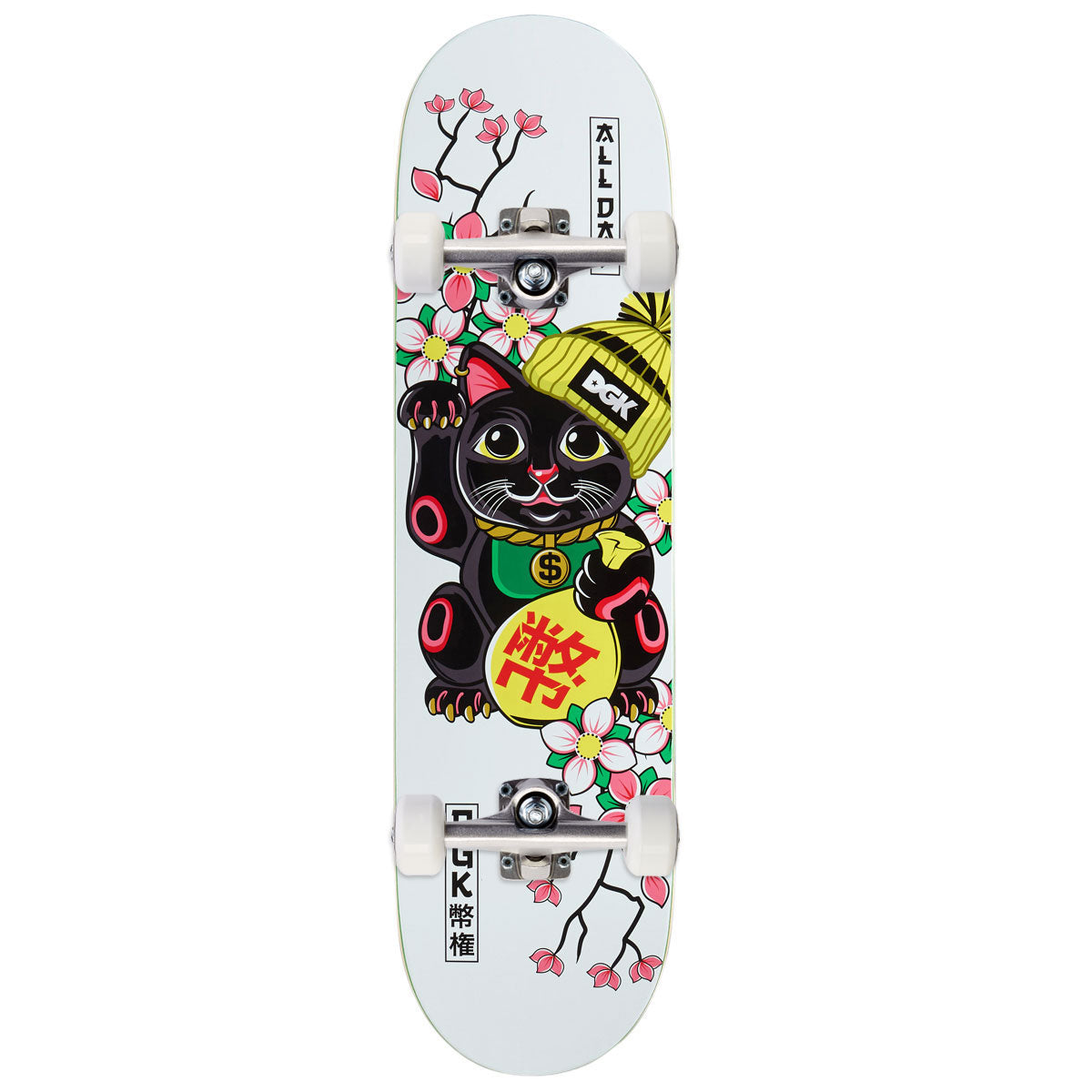 DGK Lucky Cat Skateboard Complete - White - 8.25"