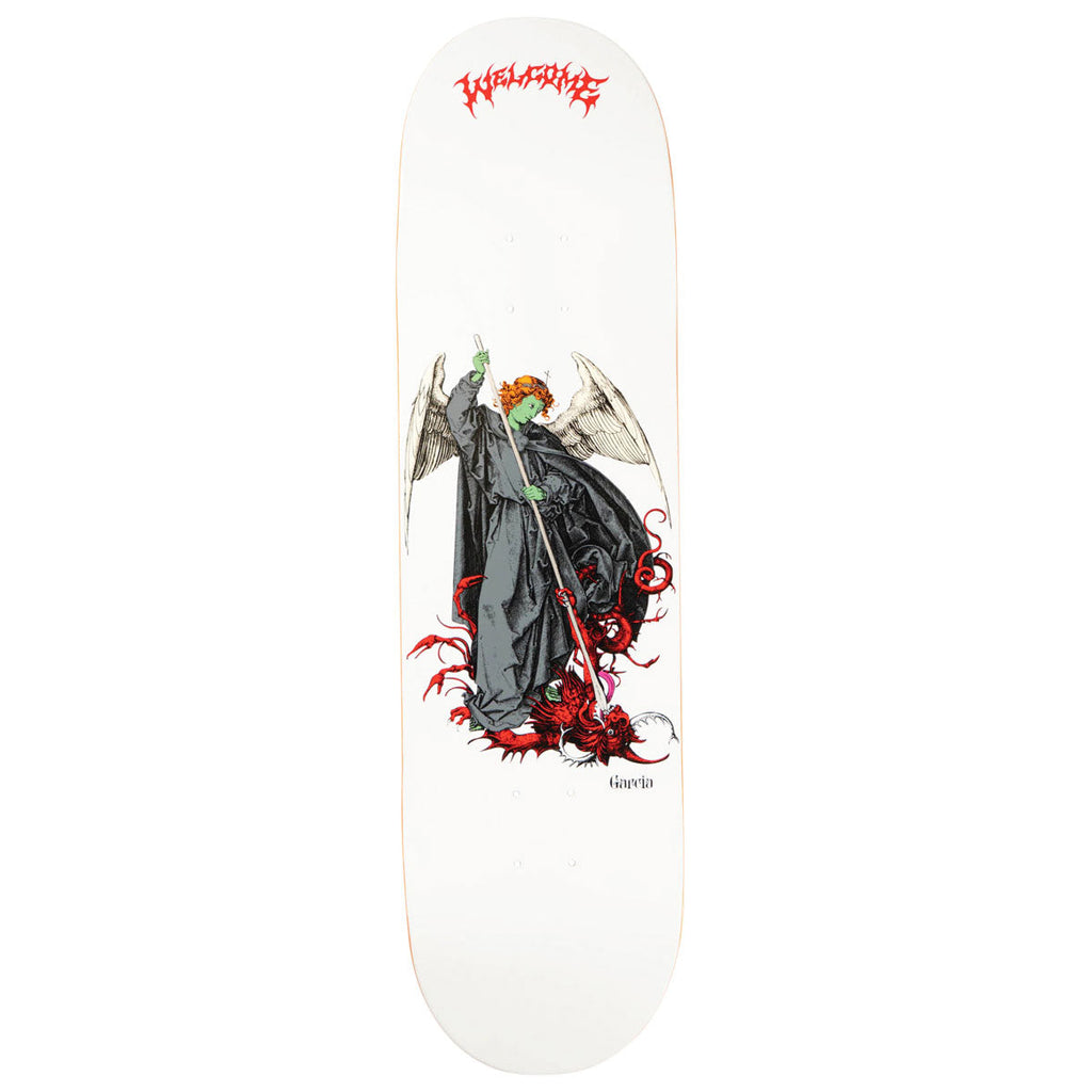 Welcome Spear Nick Garcia Skateboard Deck - White/Red - 8.50"
