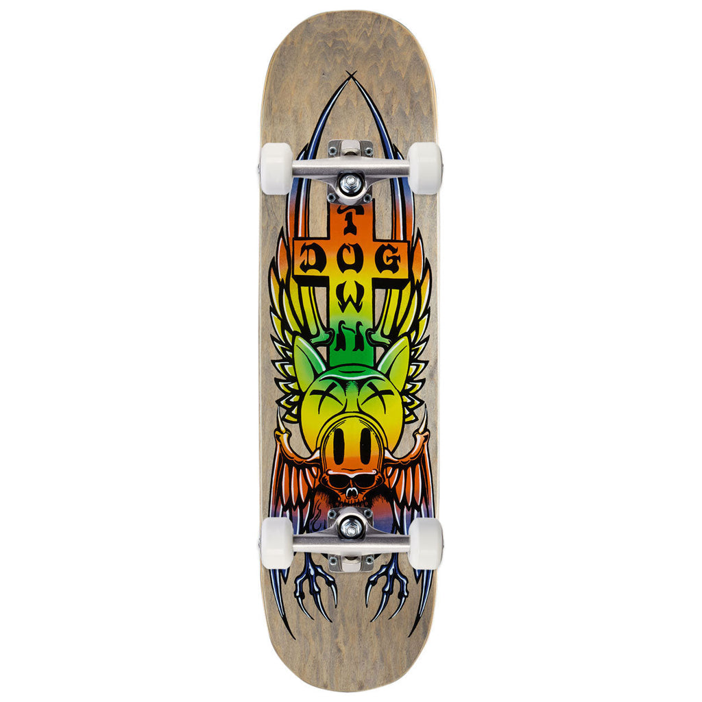 Dogtown Pig Skull Street Skateboard Complete - Black Stain - 8.25"