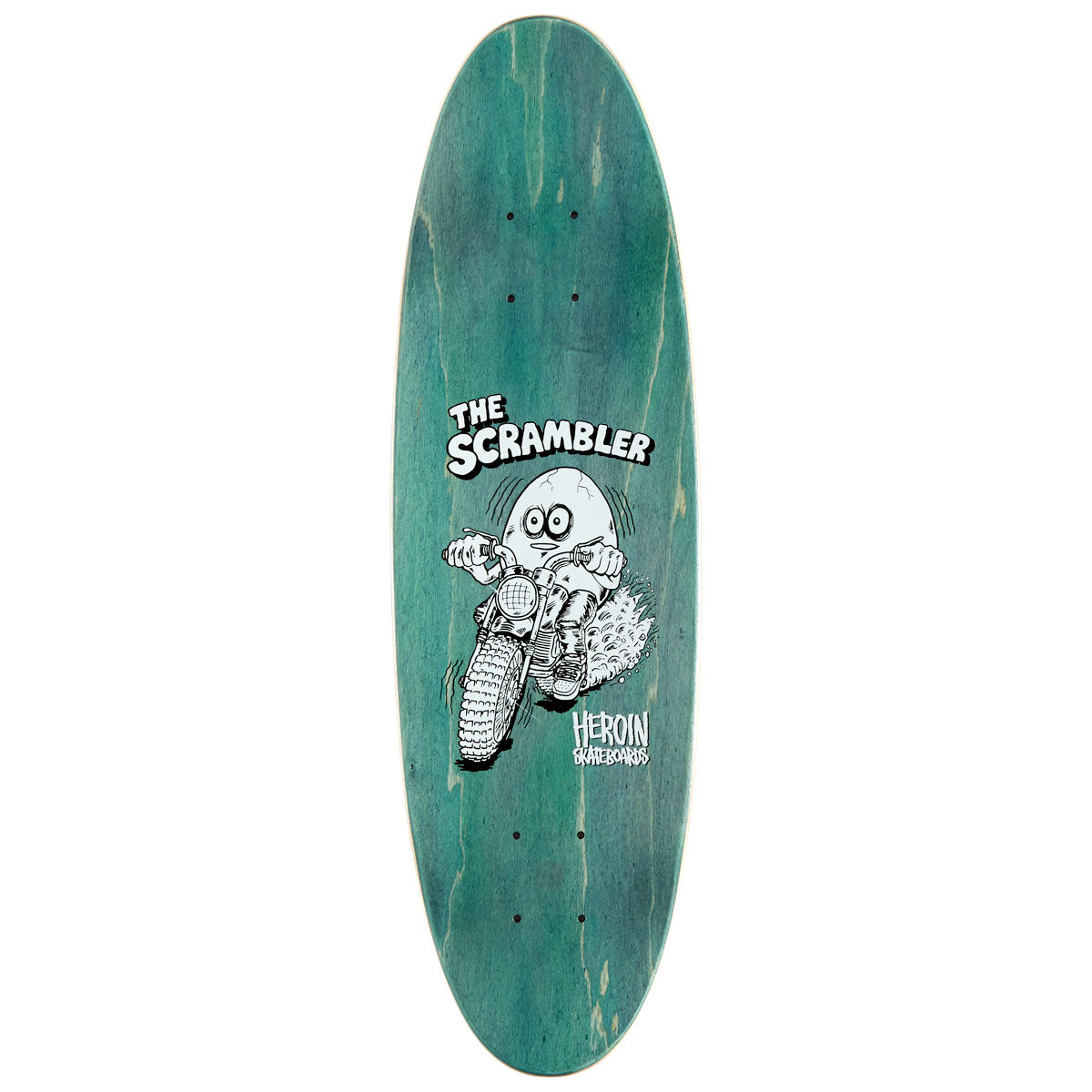Heroin Scrambler Egg Skateboard Deck - 7.88"