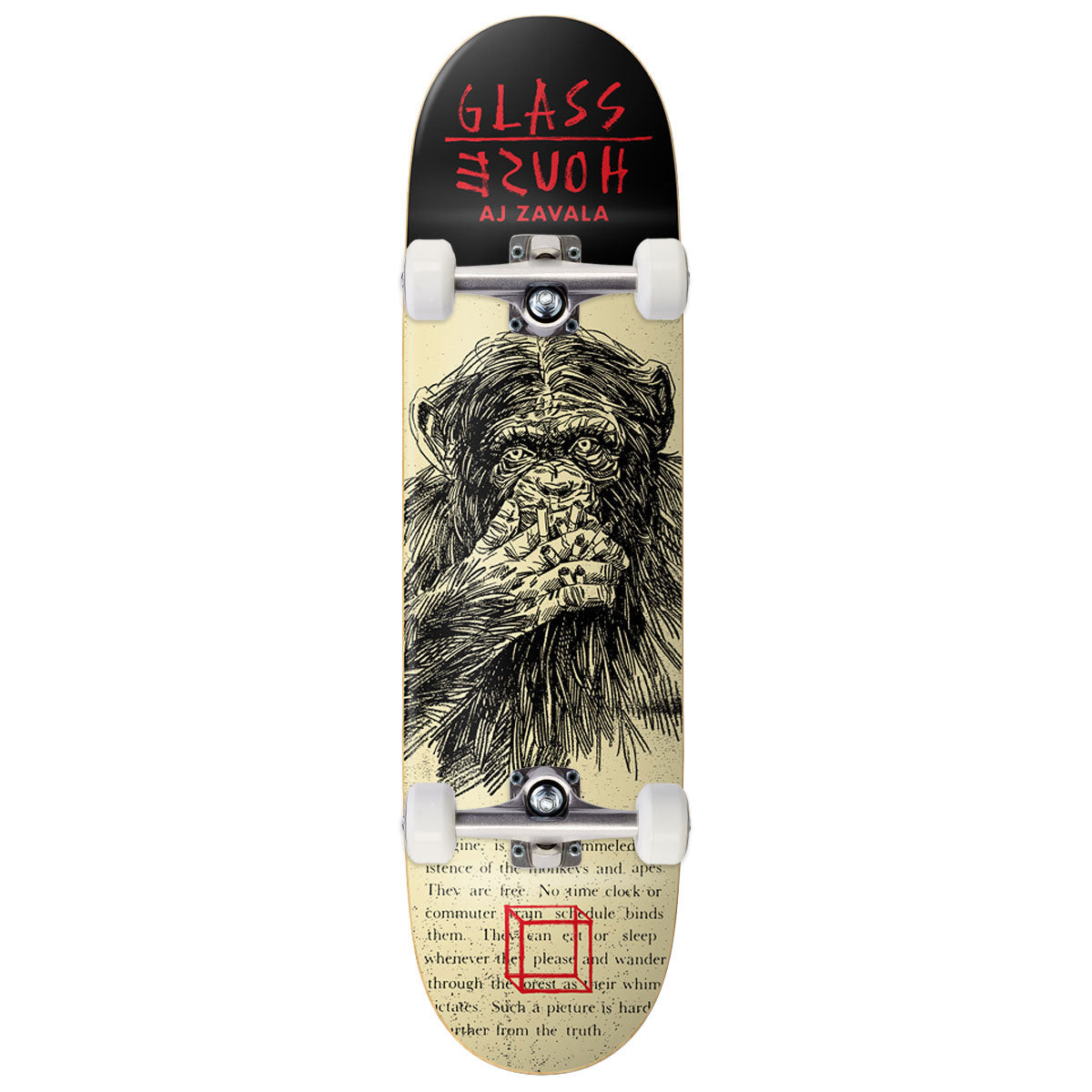 Glass House AJ Lavala Speak No Evil Skateboard Complete - 8.50"