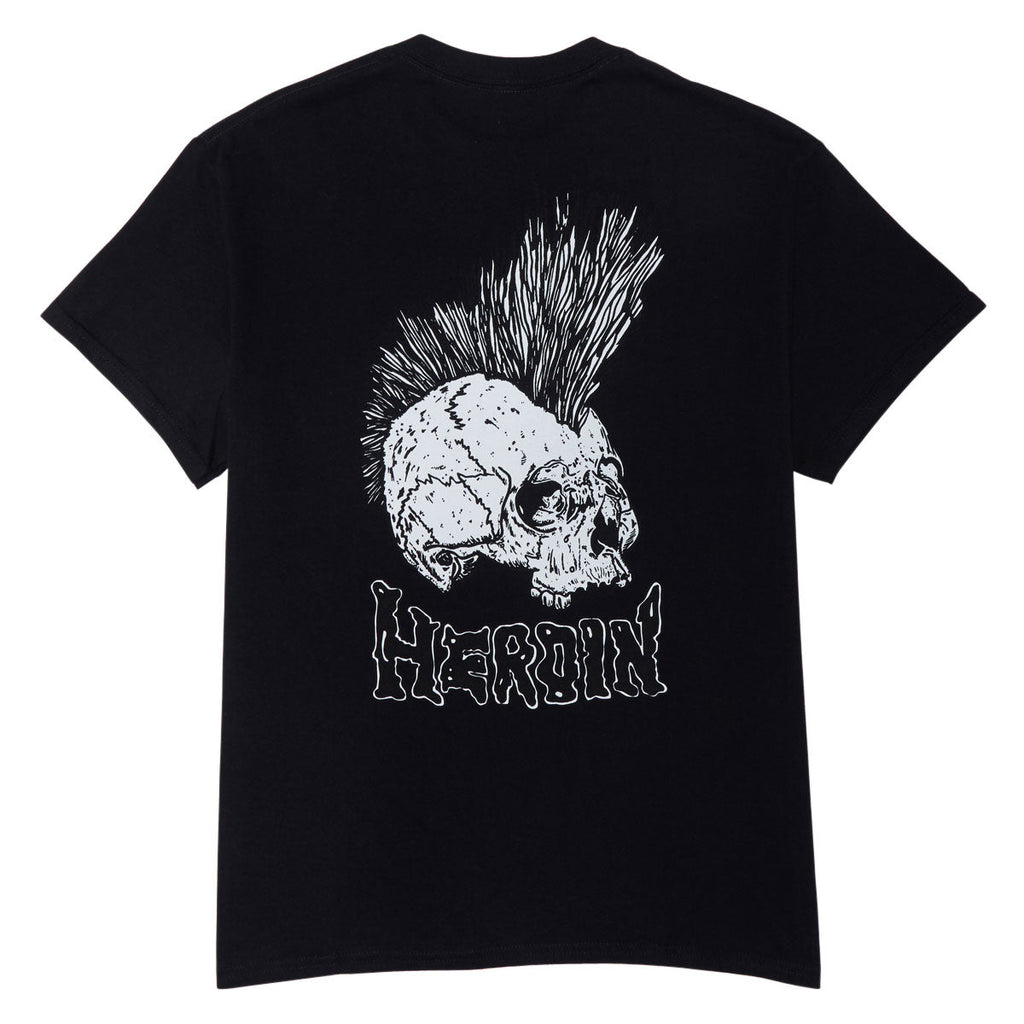 Heroin Punk Skull T-Shirt - Black