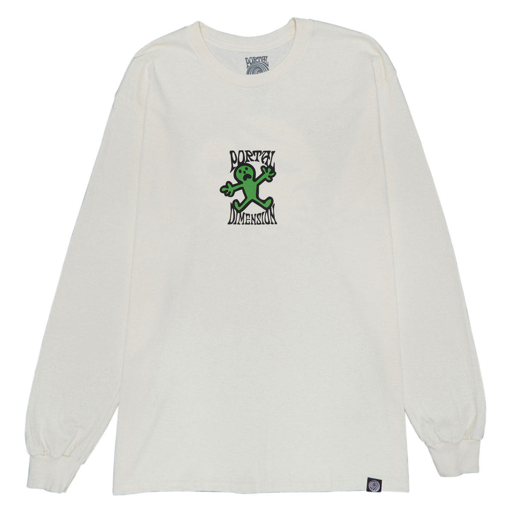 Portal Dimension Crab Long Sleeve T-Shirt - Natural