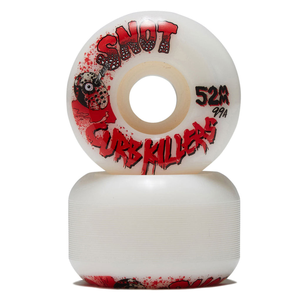 Snot Curb Killer Conical 99a Skateboard Wheels - White - 52mm
