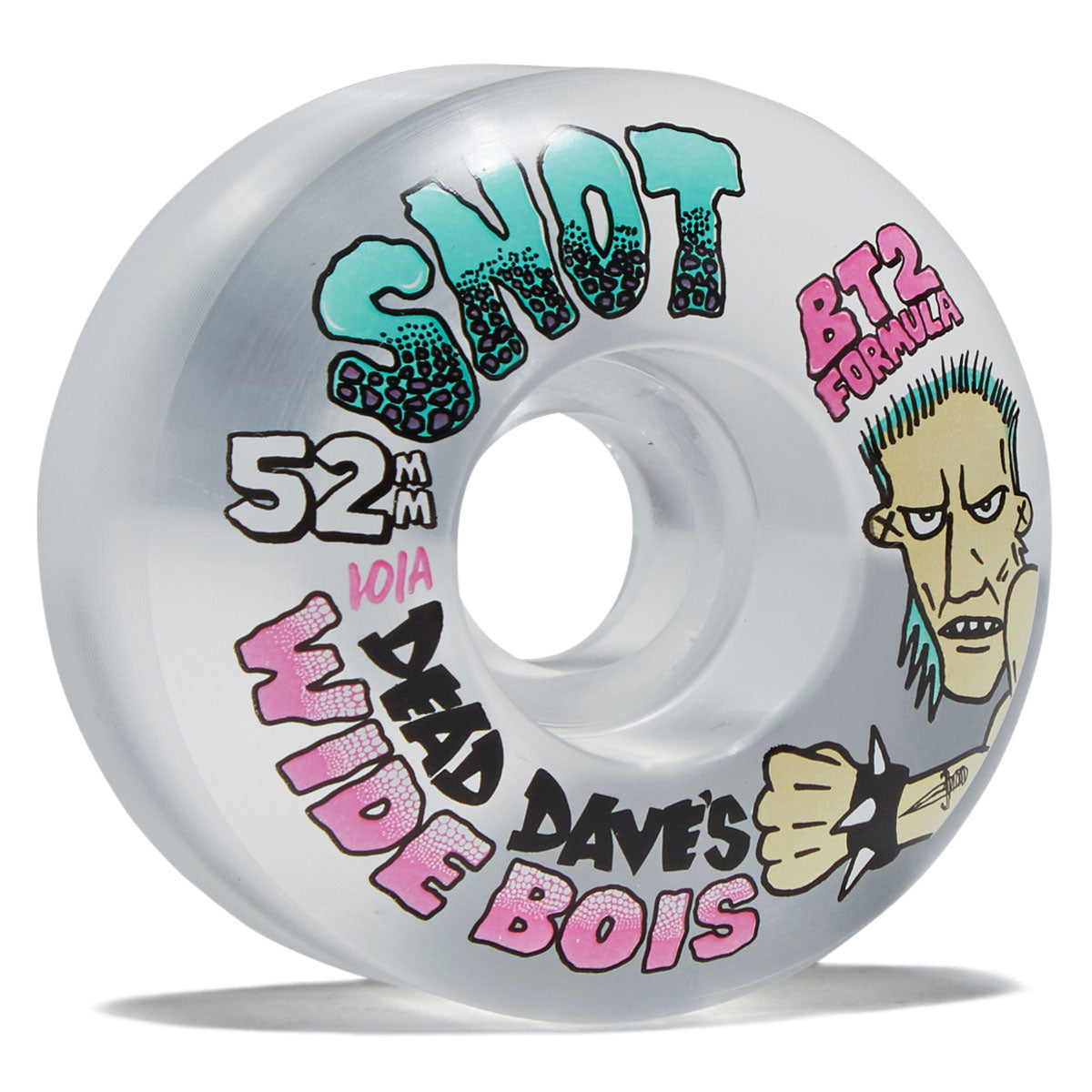 Snot Dead Dave Wide Boys 101a Skateboard Wheels - Clear - 52mm