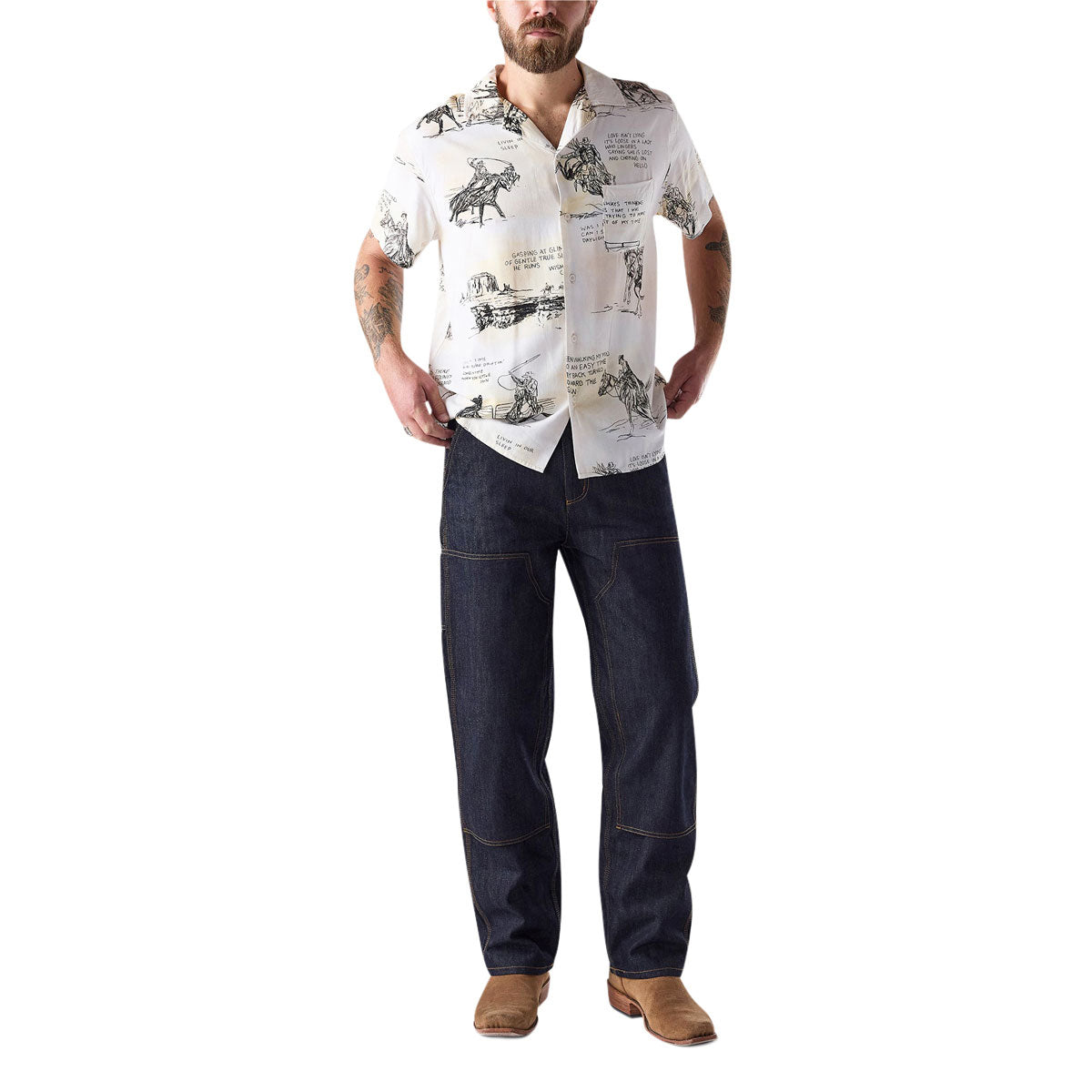 One Of These Days Best Of My Time Camp Shirt - Natural