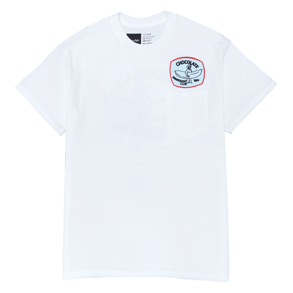 Chocolate Immigrant Club Pocket T-Shirt - White