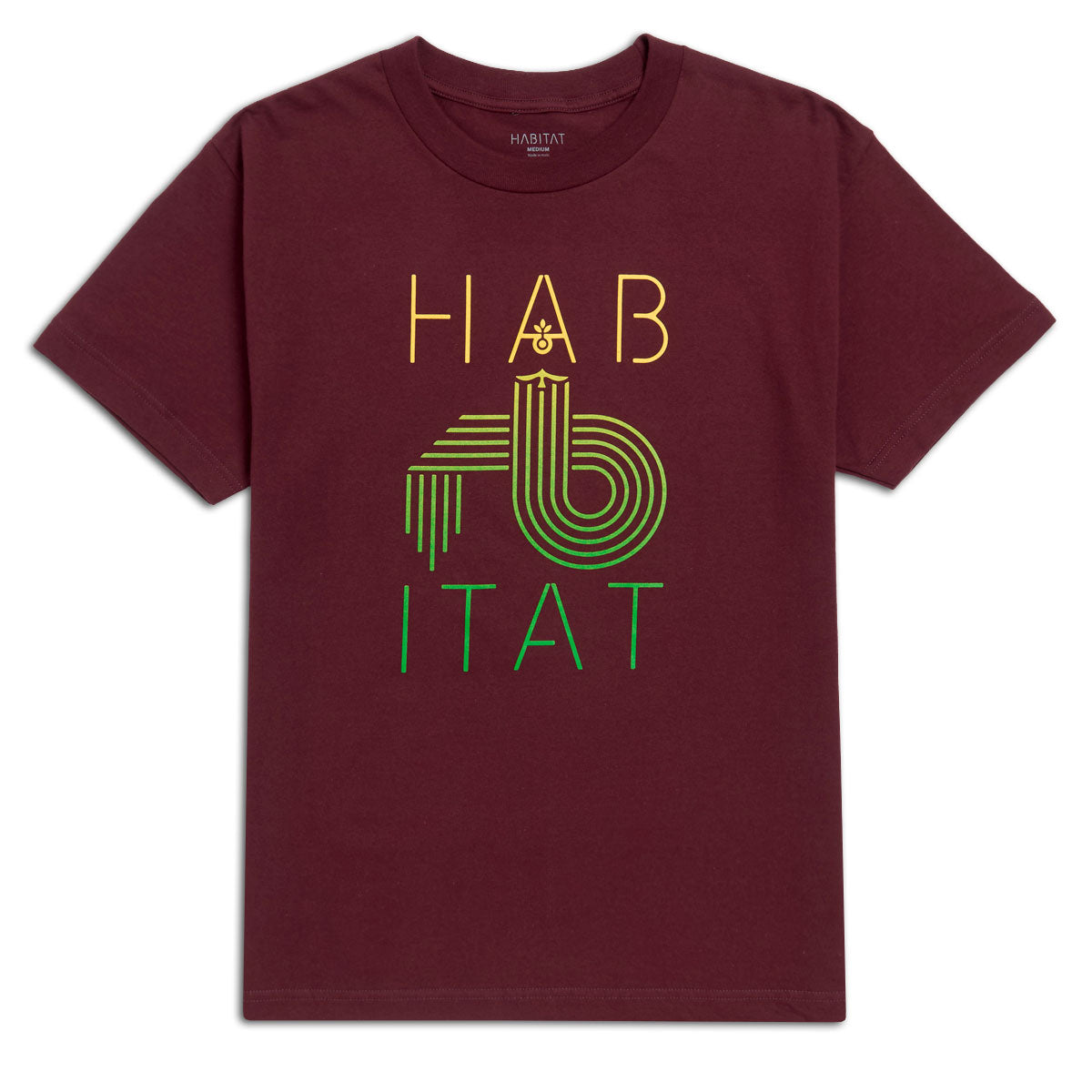 Habitat Stencil Soar T-Shirt - Maroon